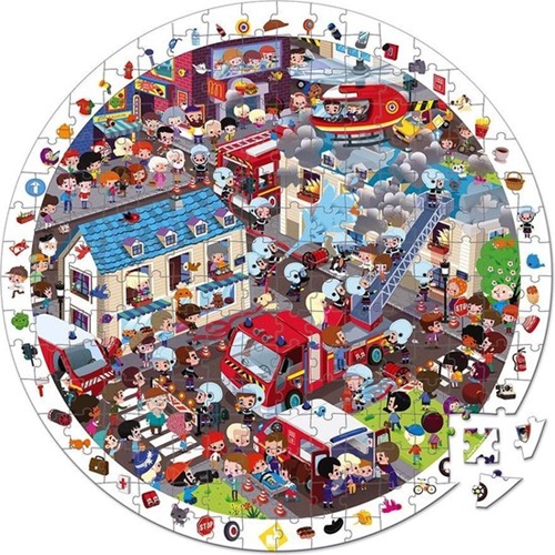 Observatie puzzel (208stuks) in koffer - Brandweer - Afbeelding 2