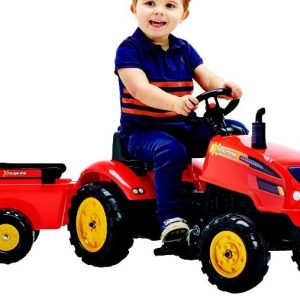 Tractor X + aanhangwagen – rood