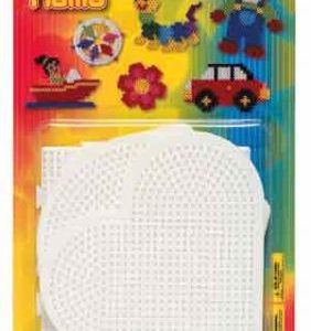 Hama Strijkkralen grondplaat – 4stuks (rond/hart/vierkant/zeshoek)