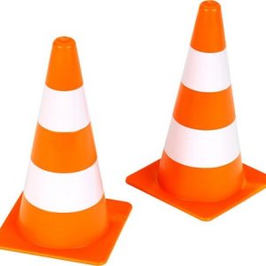 Verkeerskegels (oranje/wit) – 10stuks