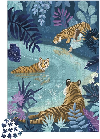Puzzel (1000stuks) - Tiger Gathering - Afbeelding 2