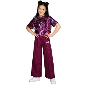K3 – Verkleedpak Glitter roze (9-11jaar)