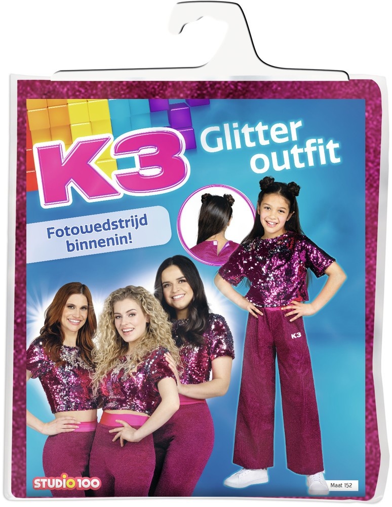 K3 - Verkleedpak Glitter roze (9-11jaar) - Afbeelding 3