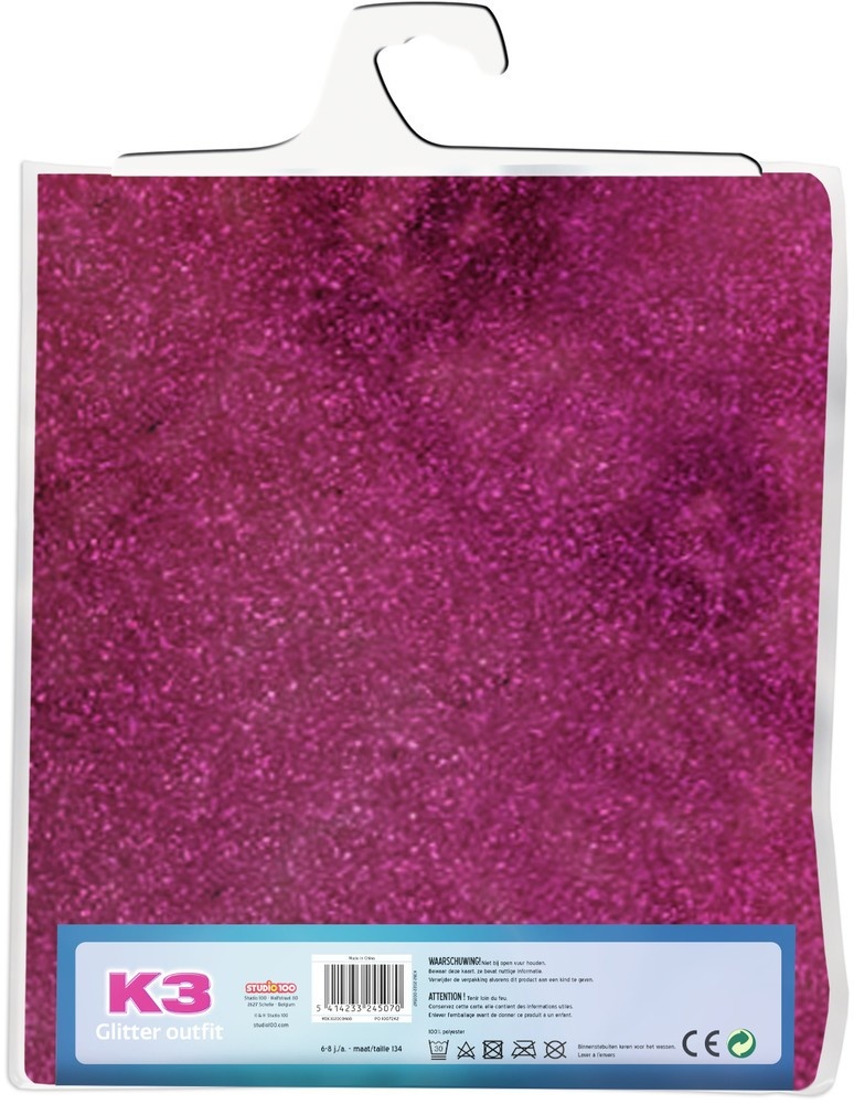 K3 - Verkleedpak Glitter roze (9-11jaar) - Afbeelding 4