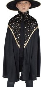 Zwarte magie cape + hoed – Kind (onesize)