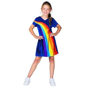 K3 – Verkleedjurk “Regenboog” blauw (3-5jaar)
