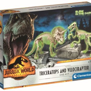 Jurassic World – Triceratops & Velociraptor Dig kit (GID)