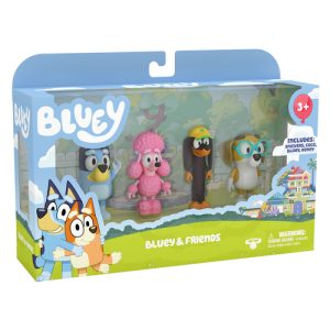 Bluey – Figurenset Bluey & Friends (4-pack)