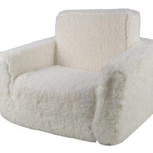 Kinderzeteltje – Sofa sleeper – pluche wit Teddy