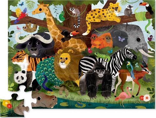 36-pc puzzle/jungle friends - Afbeelding 2