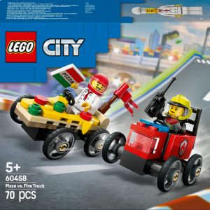 LEGO City – Raceautopakket: pizzabestelwagen vs brandweertruck
