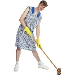 Poetshulp Kostuum Heren – Maat 50 (M)