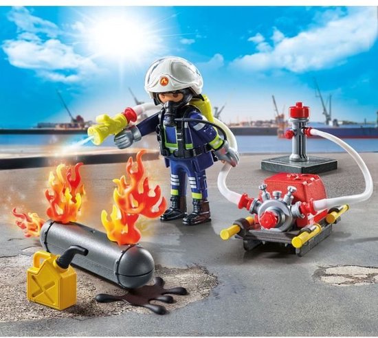 PM Brandweerman met waterpomp - 71826 - Afbeelding 4