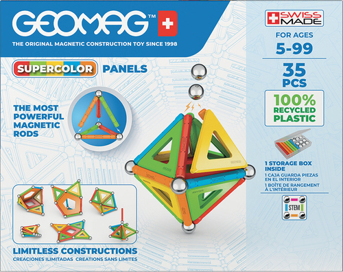 Geomag Supercolor Panels Recycled 35 pcs - Afbeelding 3