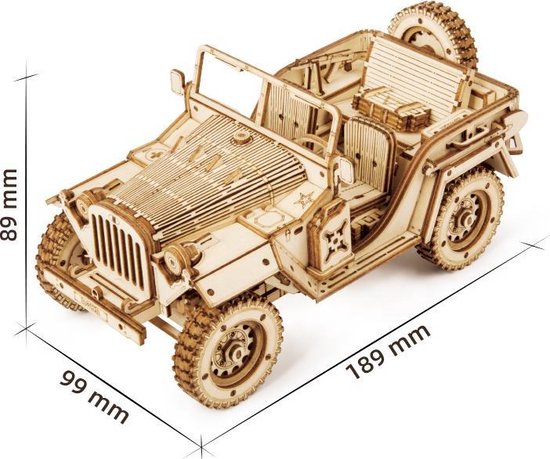 Robotime Rolife Army Field Car - Afbeelding 3