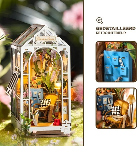Robotime Rolife Booknook Garden House - Afbeelding 2