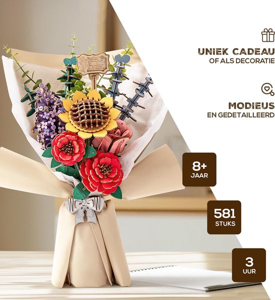 Robotime Rolife Flower Bouquet - Afbeelding 2