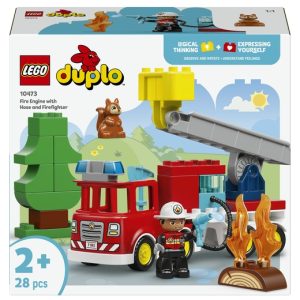 Lego Duplo – Brandweertruck met slang en brandweerman – 10473