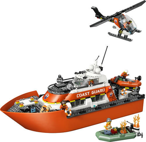Lego City - Kustwacht reddingsboot met helikopter - 60504 - Afbeelding 2