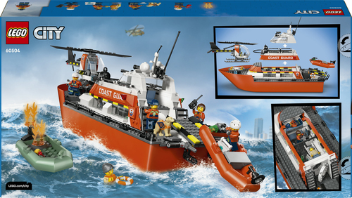 Lego City - Kustwacht reddingsboot met helikopter - 60504 - Afbeelding 6