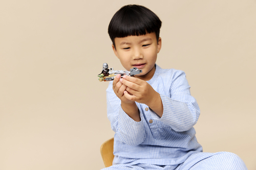 Lego Star Wars - De Mandalorian en Grogu's speederbike - Afbeelding 4