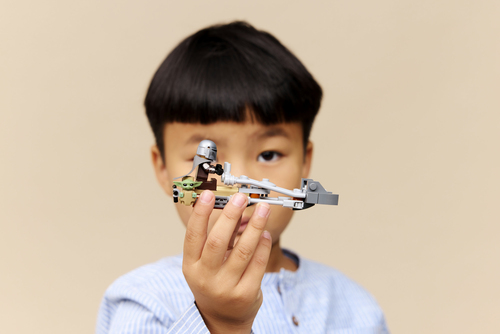 Lego Star Wars - De Mandalorian en Grogu's speederbike - Afbeelding 5