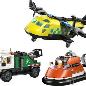 Lego City – Vliegtuig, servicewagen en hovercraft remix