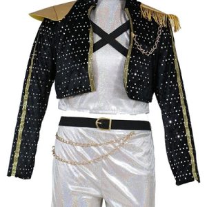 K-Pop – Star Silver Leader kostuumm – Adult Woman maat 38-40(M)