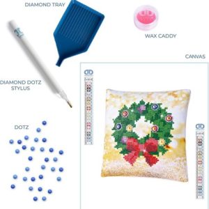 Diamond Dotz – Christmas Wreath Pillow
