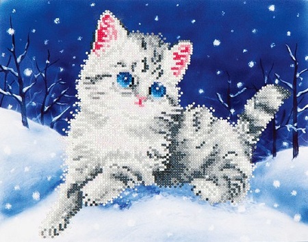 Diamond Dotz - Kitten In The Snow