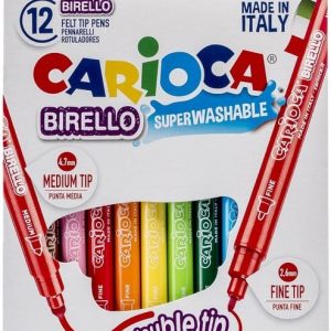 Viltstiften BIRELLO dubbelpunters – 12stuks