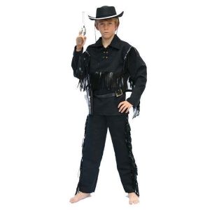 Kostuum Cowboy Zwart – Maat 152