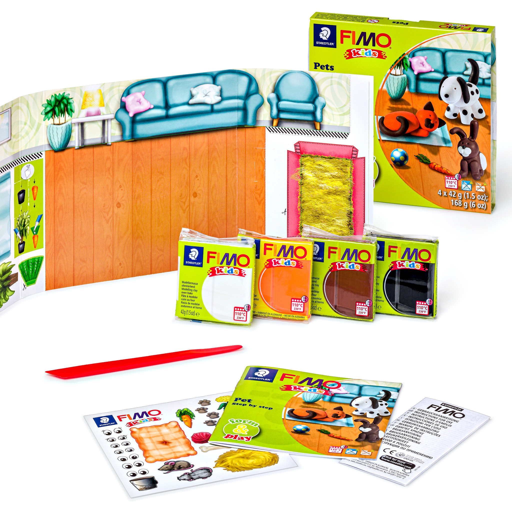 Set Modelleerklei Fimo Kids Form&Play - Huisdieren - Afbeelding 2