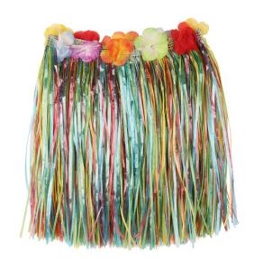 Raffia Rok Multi + Bloemen 40cm