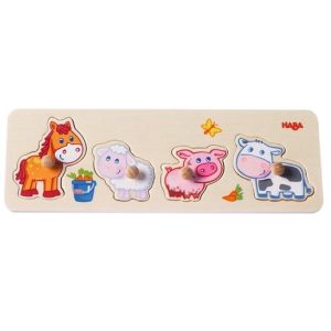 Haba – Inlegpuzzel (hout) – Boerderijdieren