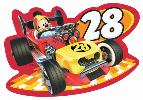 Jumbo - Vormenpuzzel 4-in-1 (14/16/18/20stuks) - Disney Mickey Racers - Afbeelding 3