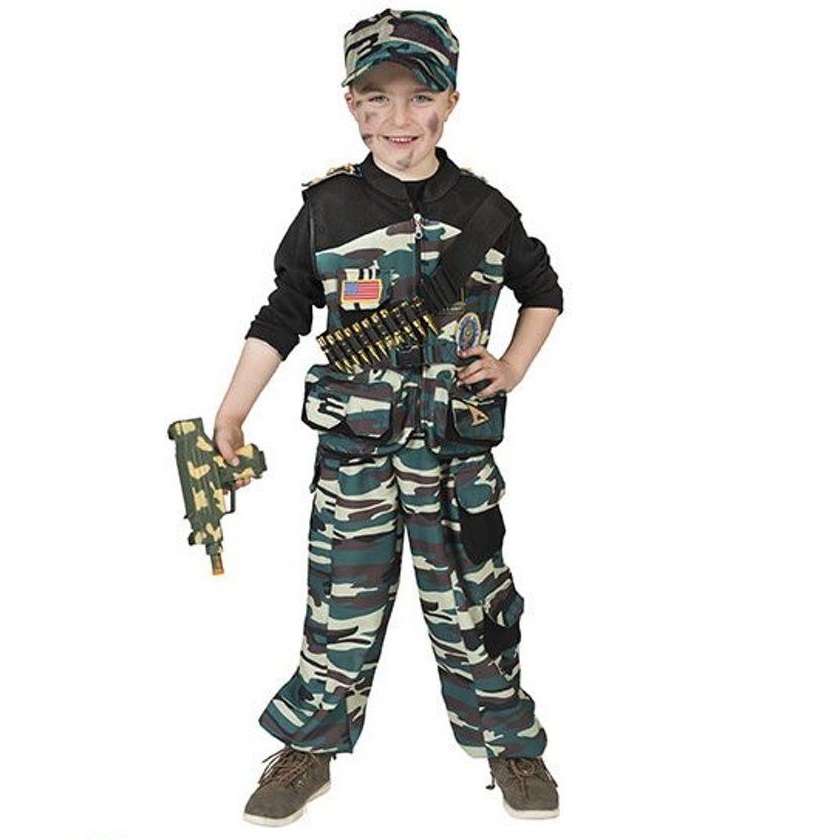 Combat Trooper - leger kostuum (kinderen) - Maat 140
