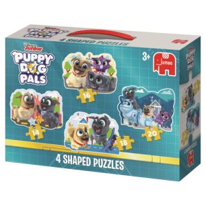 Jumbo – Vormenpuzzel 4-in-1 (14/16/18/20stuks) – Disney Puppy Dog Palls