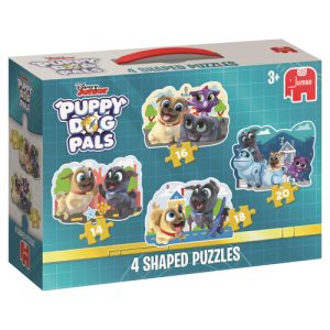 Jumbo – Vormenpuzzel 4-in-1 (14/16/18/20stuks) – Disney Puppy Dog Palls