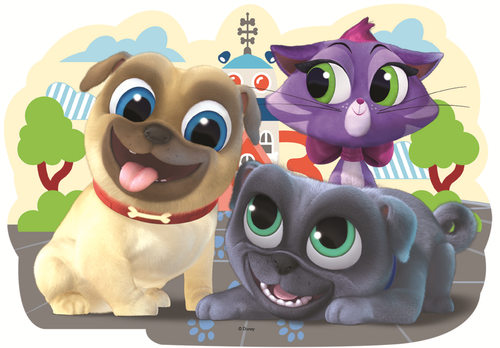 Jumbo - Vormenpuzzel 4-in-1 (14/16/18/20stuks) - Disney Puppy Dog Palls - Afbeelding 4