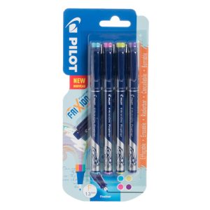 Pilot FriXion Fineliner 1,3mm – 4stuks (turquoise/roze/licht groen/violet)