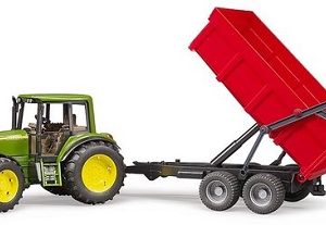 Traktor John Deere 6920 met rode kiepwagen