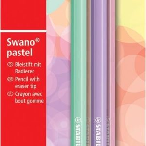 Stabilo Swano Pastel HB potloden – 4stuks
