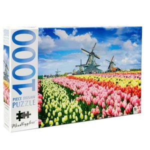 Puzzel (1000stuks) – Hollandse molens en tulpen