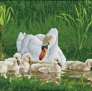 Diamond Dotz – Mother Swan and Signets