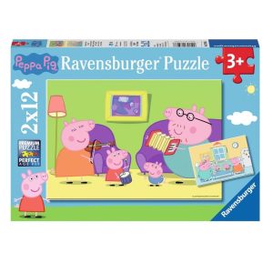 Puzzel (2x12stuks) – Peppa Pig – Thuis bij Peppa Pig