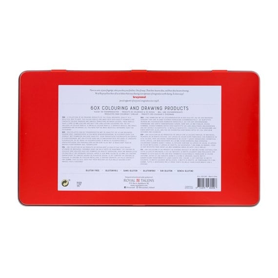 Bruynzeel Kleurpotloden in metalen box - 60stuks - assortiment - Afbeelding 4