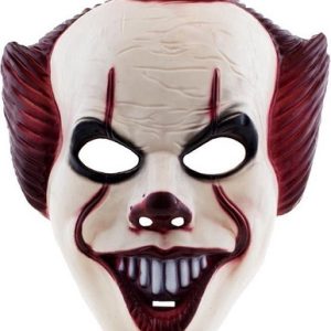 Masker Scary Clown – rood/wit