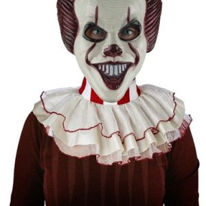 Masker Scary Clown – rood/wit