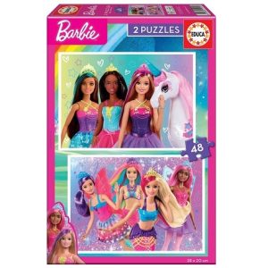 Educa – Puzzel (2x48stuks) – Barbie